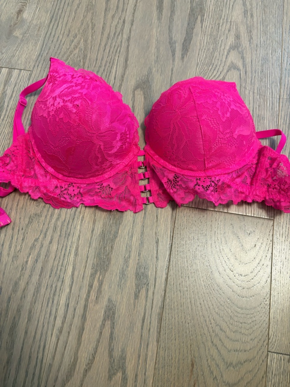 La SENZA Bright Pink Lace Push-Up Bra